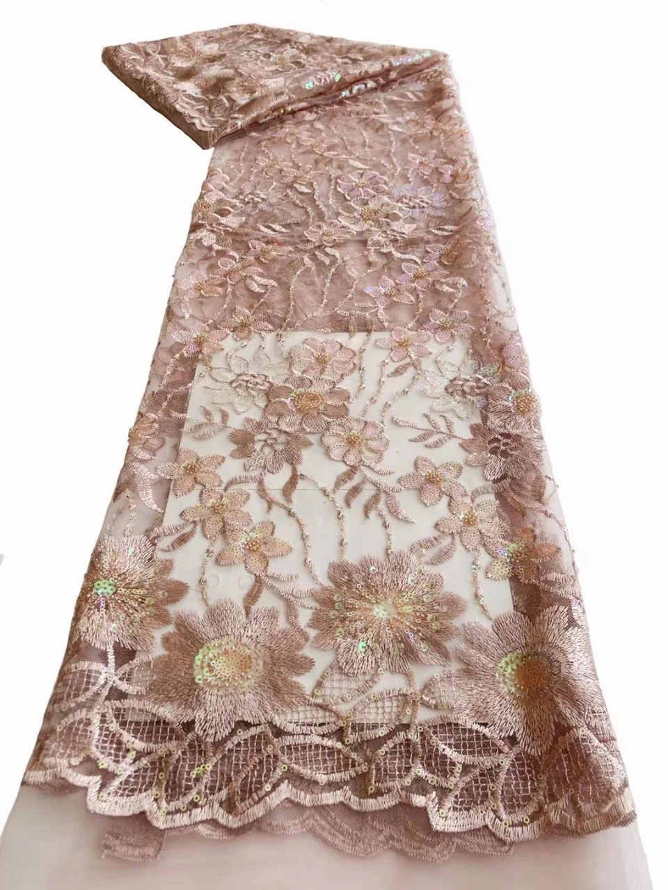 Новинка 2022 кружевная ткань с блестками дешевая африканская Тюлевая белая для