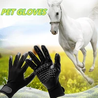 grooming glove for cats soft rubber pet hair remover dog horse cat shedding bathing massage brush clean comb for animals