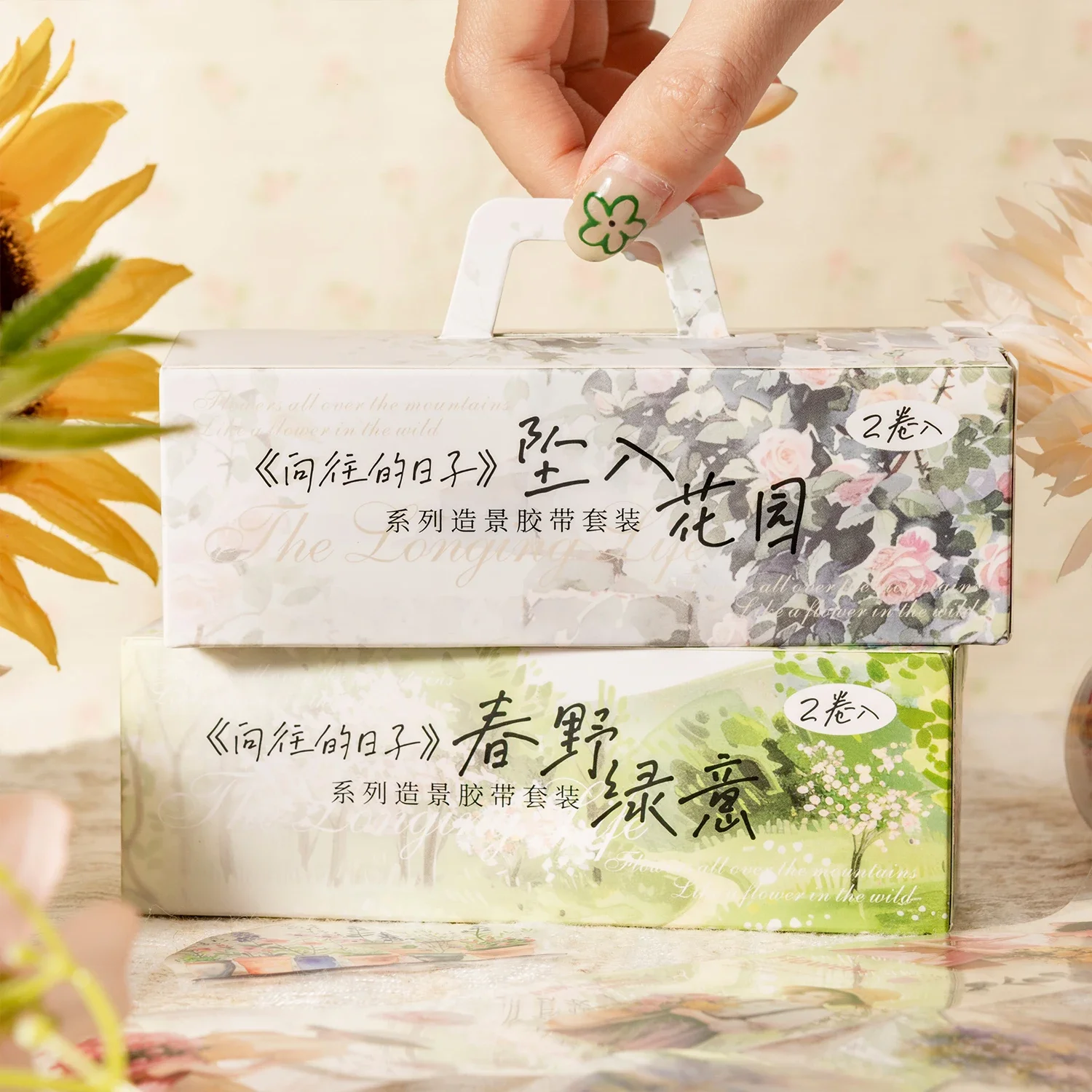 60 мм/70 мм * 200 см серия Longing Day винтажный персонаж цветок Ландшафтный набор ленты