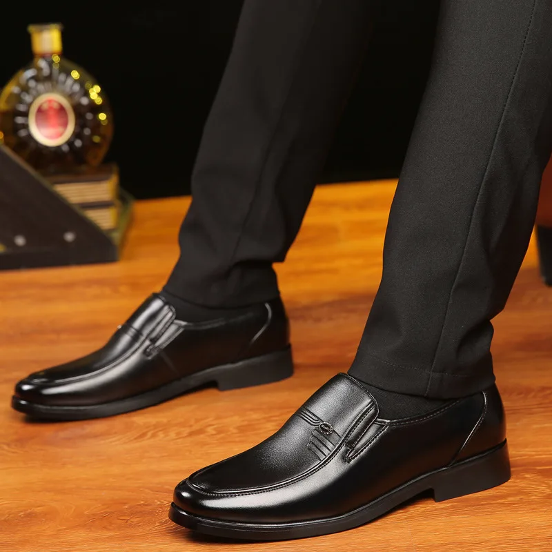 

туфли мужские туфли мужские кожаные оксфорды лоферы мужские мужские чёрные туфли Туфли-оксфорды мужские с круглым носком, деловые удобные дышащие, однотонные, плоская подошва, свадебные, большие размеры, черные