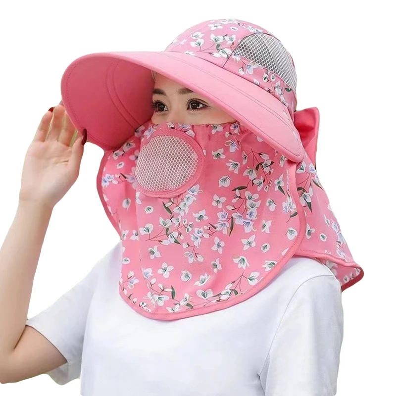 

Sun Hat Female Summer Hat Cover Face Sun Hat All-match Summer Hat with Big Rim Anti-ultraviolet Cycling Sunhat Agricultural Work