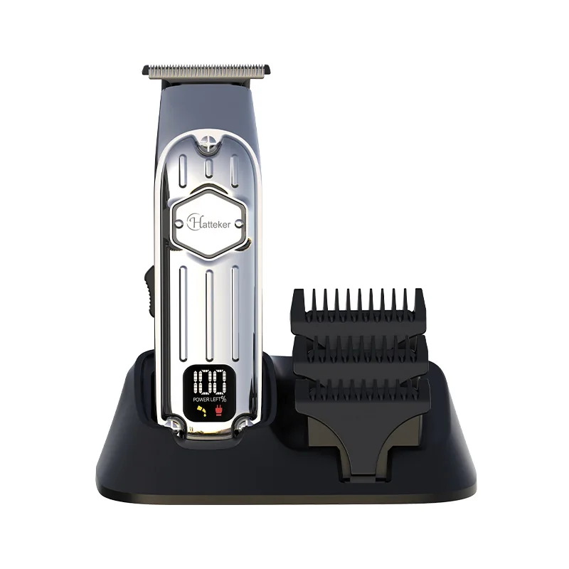 

surker electric hair trimmer rechargeable clipper barber oil head clipper haircut machine whitening hair carving engraving LCD