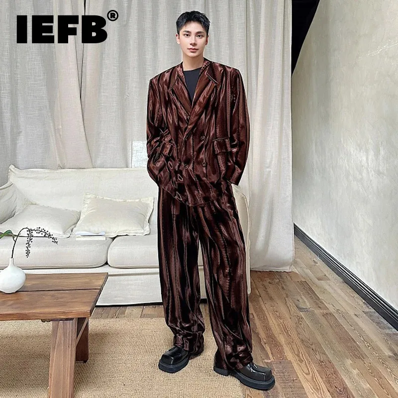 IEFB осенний винтажный мужской комплект персонализированный трехмерный бархатный