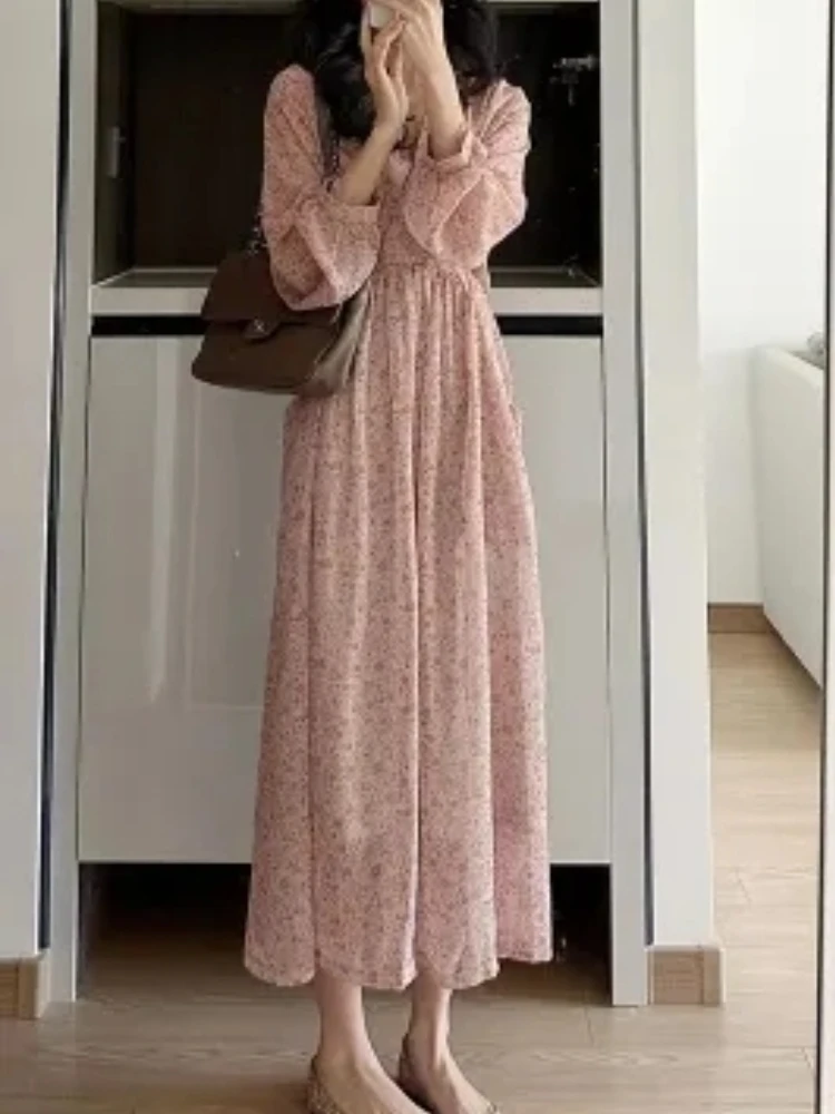 

Vintage Casual A-Line Print Maxi Women Party Dresses Elegant Fashion New Beach Holiday Long Dress Female Birthday Robe Vestidos