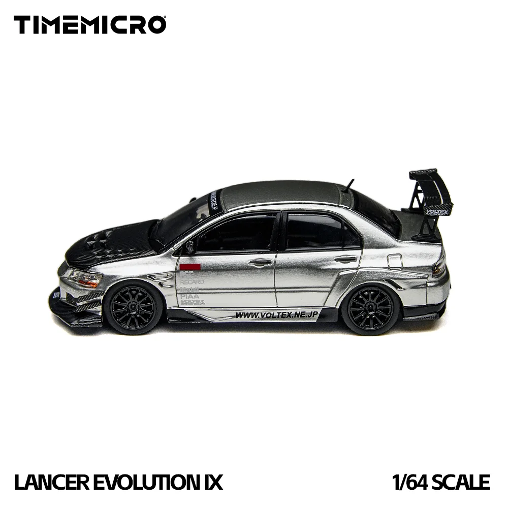 Фото Модель автомобиля TimeMicro1:64 EVO 9 Silver Open Cover Version из сплава, имитация, для хобби, коллекционирования и демонстрации №5