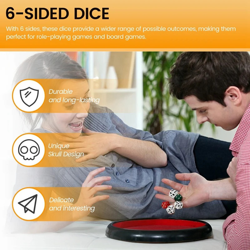 Кости с черепом 6-сторонняя кость уникальный подарок для геймера ролевой