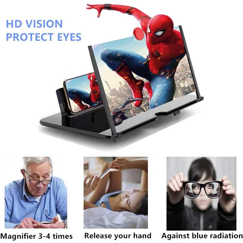 

Полноэкранный 12-дюймовый зеркальный усилитель экрана 3d, большой экран высокой четкости, ультрапрозрачный кронштейн для видеопроекции, уни...