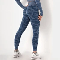 european and american stylesexy hip lifting camouflageskinny bottoming ninth pants seamlesshigh waist elastic sports yoga pants