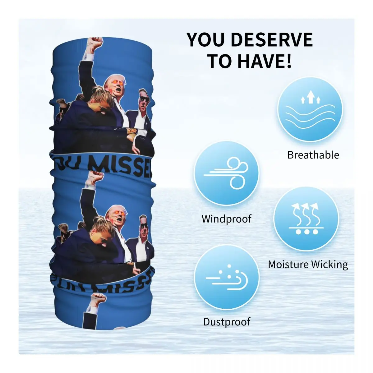 Трамп 2024 бандана You Missed-bayingimg крутая велосипедная маска для спорта на открытом