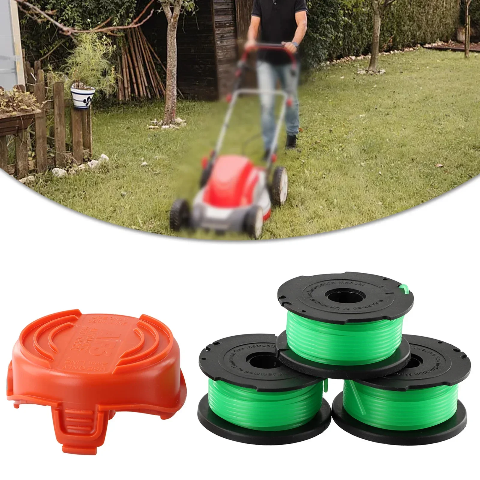 3-пакет катушки триммера + крышка для Black & Decker GL7033 GL8033 GL9035 замена очень
