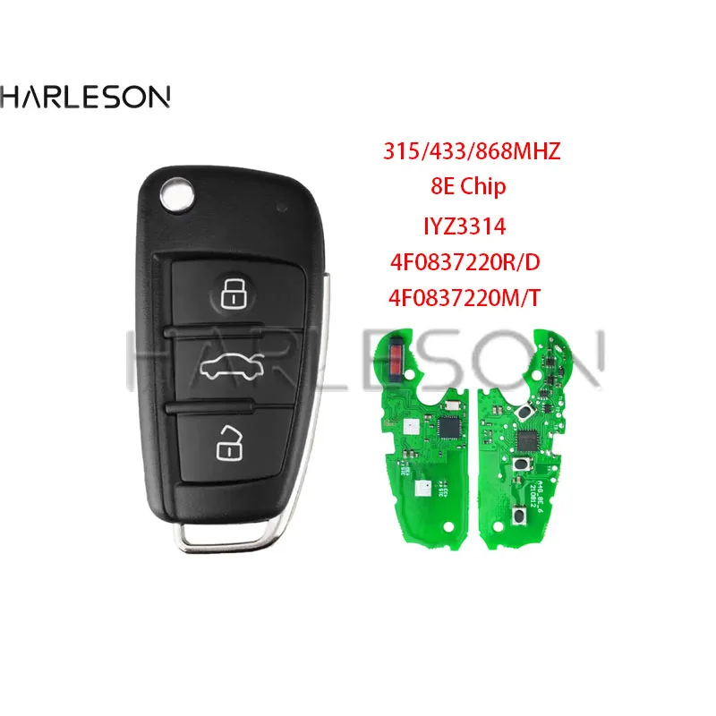 

Для Audi A6 S6 Q7 2004-2015 8echip 315/433/868 МГц цвет без ключа IYZ 3314 4F0837220R 4F0837220M 4F0837220T