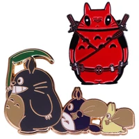 my neighbour totoro deadpool cosplay props metal badge lapel pin alloy backpack brooch accessories