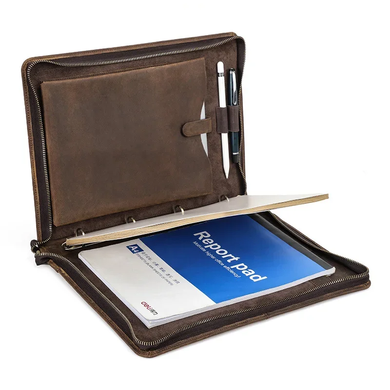 Обложка для ноутбука формата А4 с отделением ручки роскошный кожаный чехол в