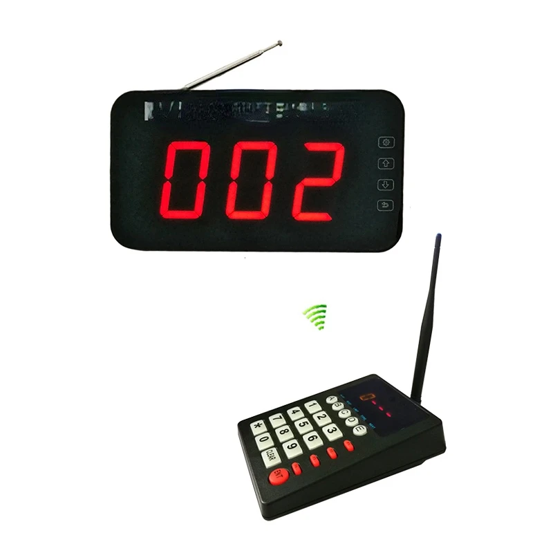 

433.92mhz Wireless Call Number System Restaurant Paging Queuing System