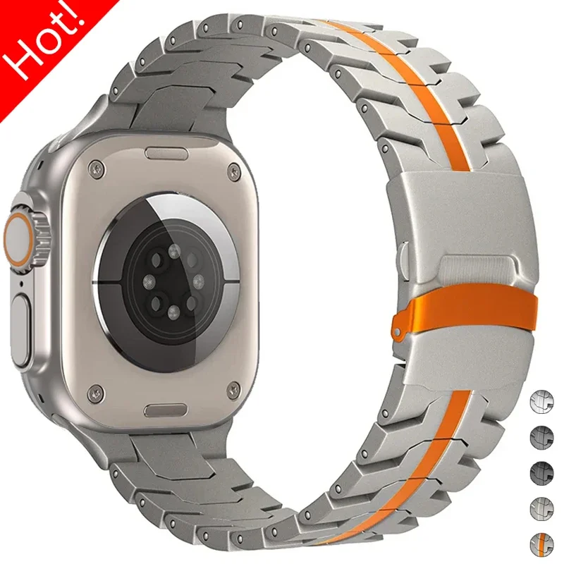 Титановый ремешок для Apple Watch Band Ultra 2 46 мм 49 45 42 41 44 Металлический браслет IWatch Series 10 9