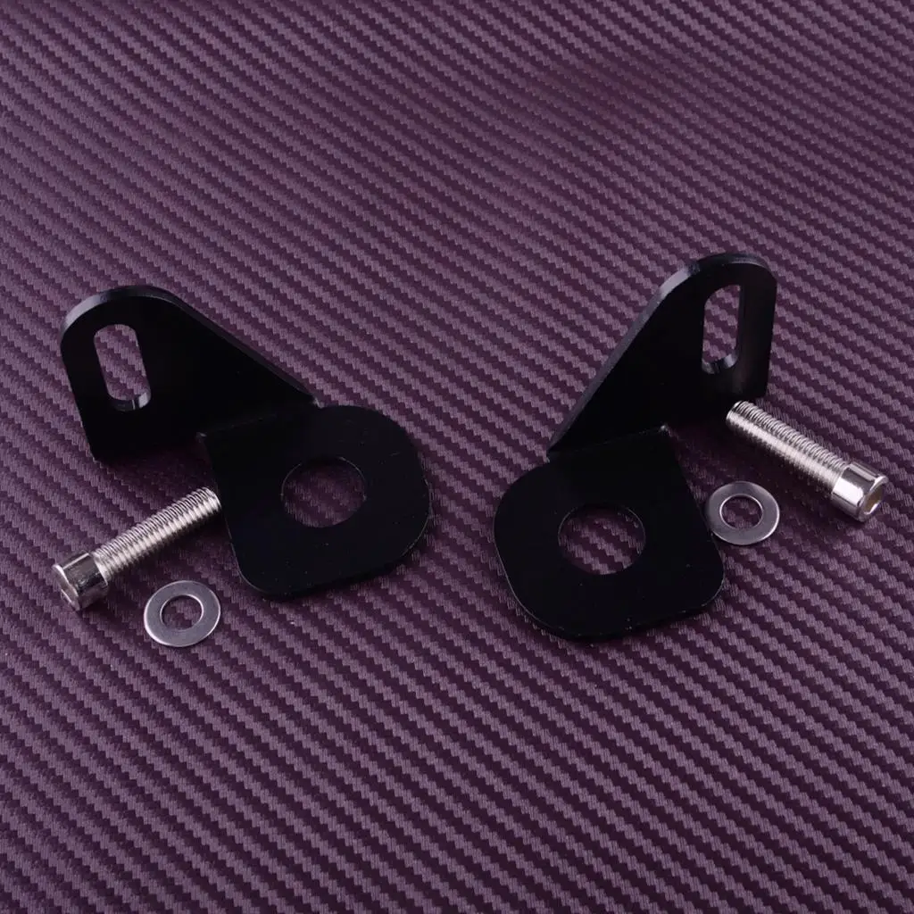 

1 Pair Front Door Antenna Mount Brackets Holders Black Steel Fit for Jeep Wrangler JL JK TJ Gladiator JT