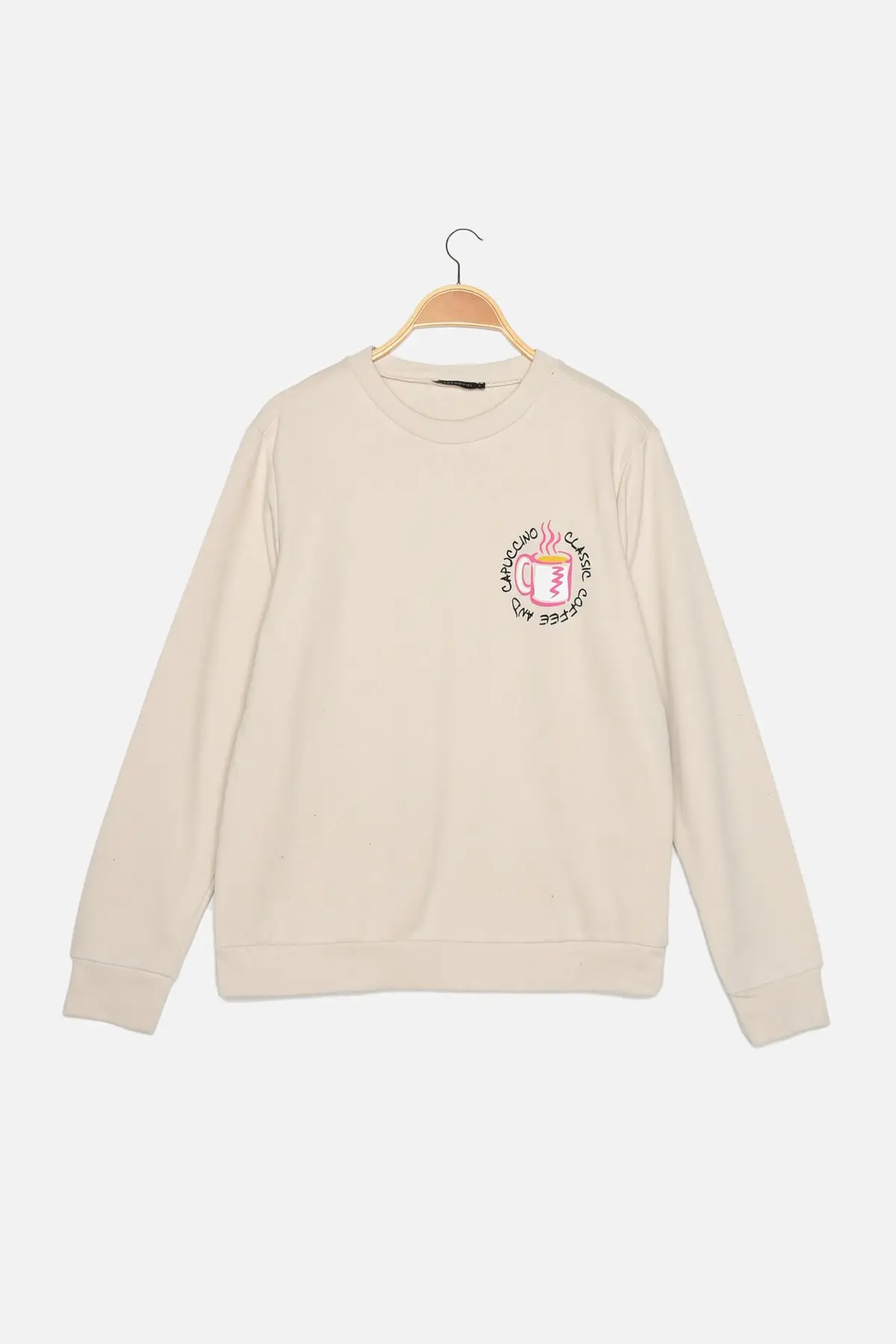 

Trendyol Front and Back Printed Basic Knitted Sweatshirt TWOAW22SW1250