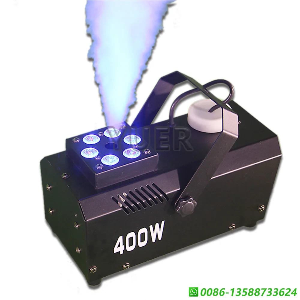 Фото Мини 400 Вт дымовая струя со светодиодной подсветкой RGB, пульт дистанционного управления, туман, домашняя вечеринка, дискотека, дим-машина со специальным эффектом, бесплатная доставка №4