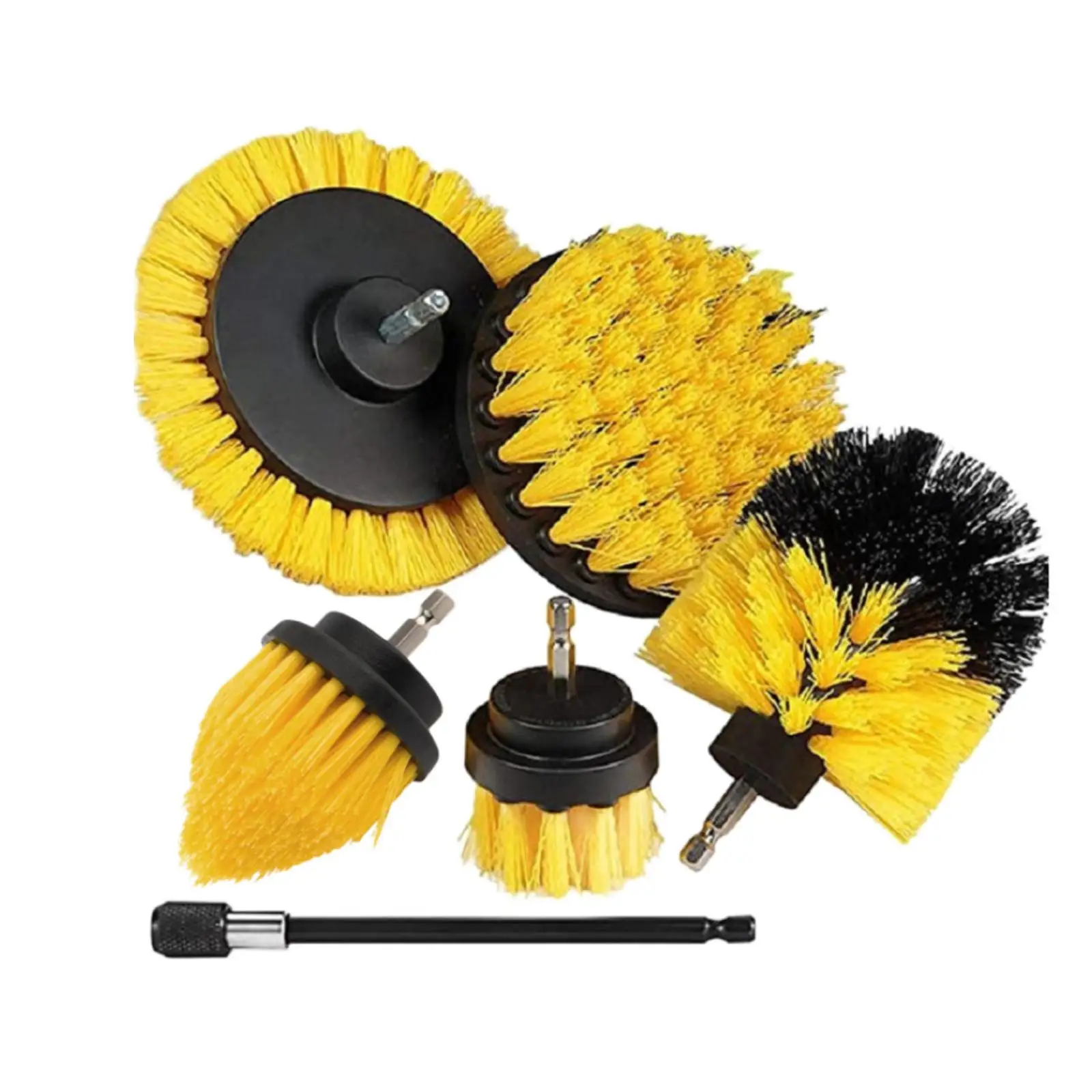 

6x Electric Drill-Brush Kit Power Scrubber Brush for Carpet Bathroom Surface