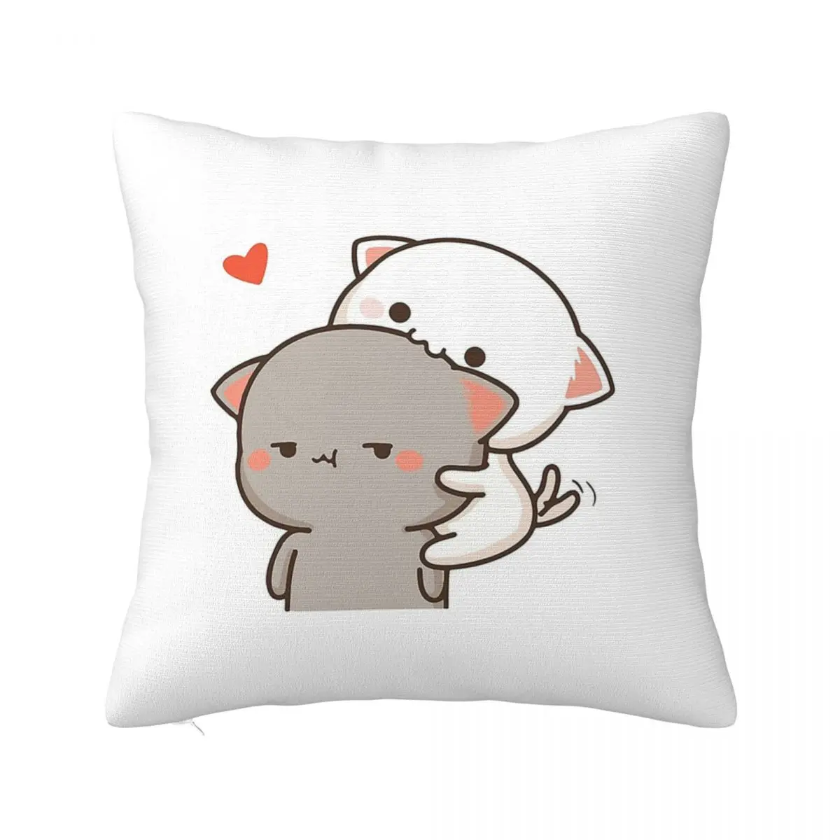 

Cat Couple Peach And Goma Pillowcase Soft Polyester Cushion Cover Gift Pillow Case Cover Home Dropshipping 40*40cm