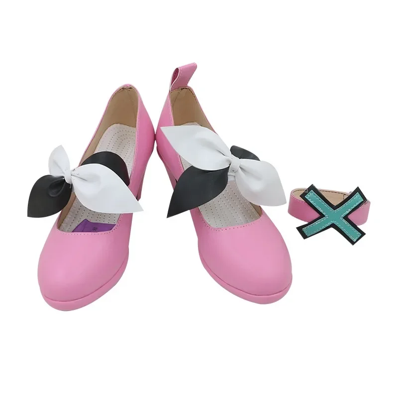 Project Sekai красочные сценические туфли Miku Otori EMU для косплея розовые милые ручной