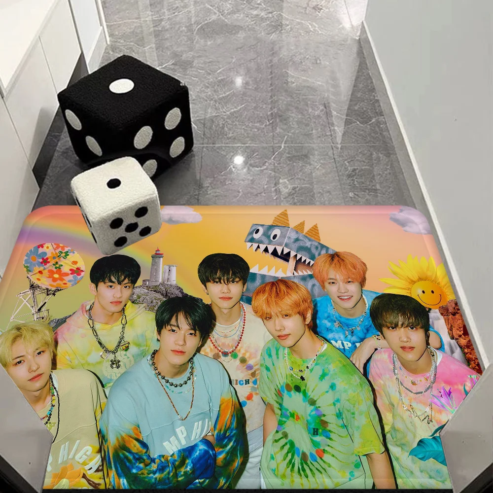 N-NCT DREAM Hallway Carpet Non-Slip Laundry Room Mat Decor Balcony Child Living Toilet Rug