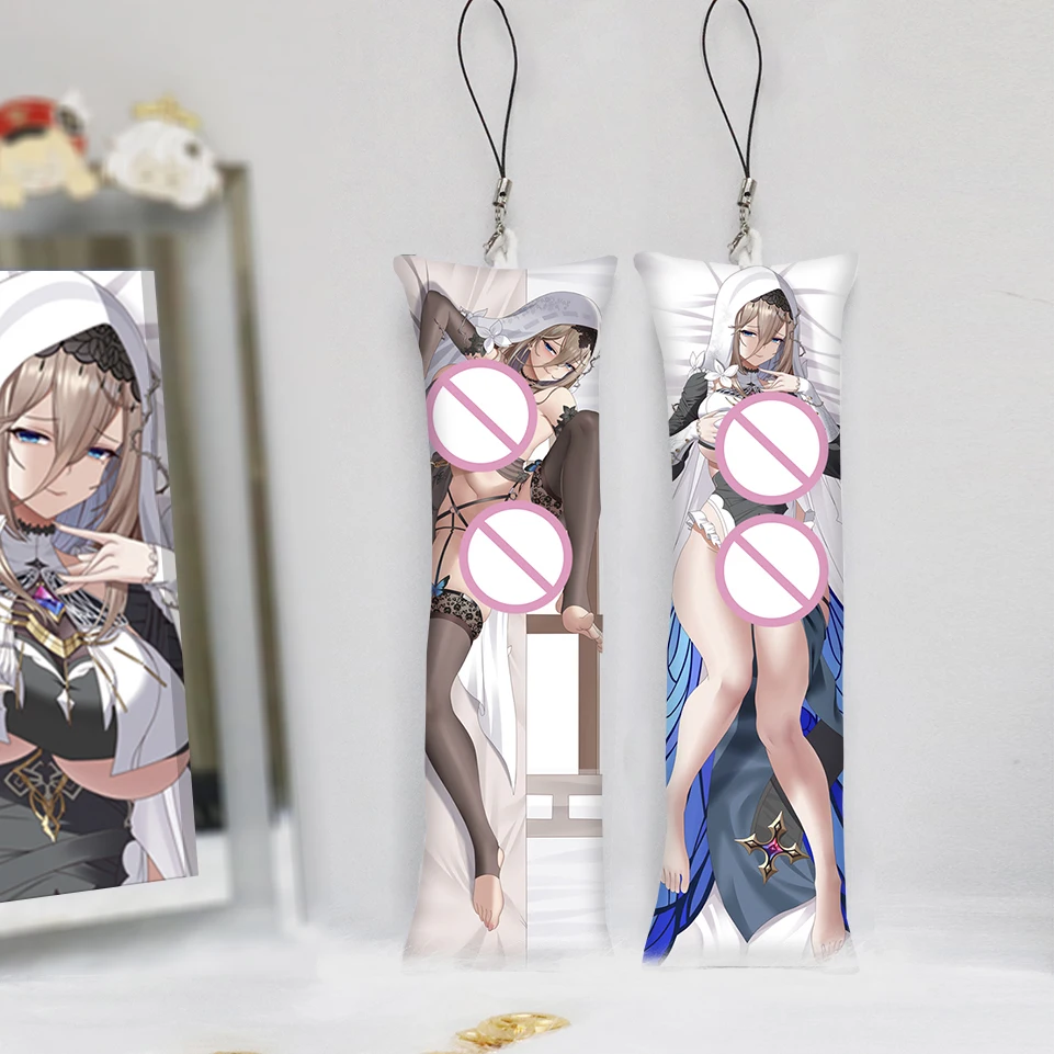 

Honkai Impact Mini Dakimakura Keychain Phone Pendant Anime Accessories Key Ring Cute Body Pillow Bag Pendants Keyring