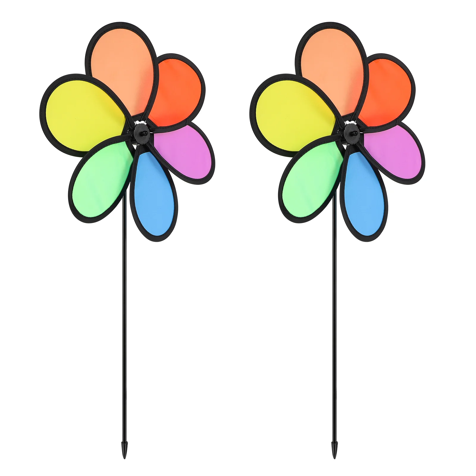 

Besporble 2pcs a forma di fiore Pinwheel Windmill Giocattolo Decorazioni per feste per Prato per bambini Gifts