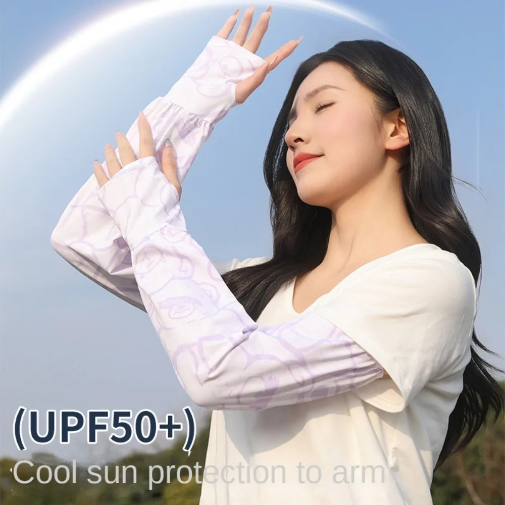 Дышащие летние ледяные рукава защита от ультрафиолета солнца аниме мультяшный