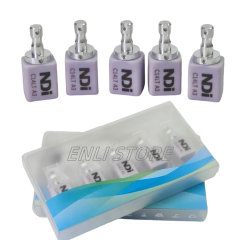 NDI 5 шт. Литий дисиликат C14 керамические блоки для CAD CAM  Sirona Cerec