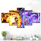 Постер Гоку из аниме Драконий жемчуг, Настенная картина из 5 предметов, печать на холсте, модульные картины, для спальни, дома, гостиной, Декор, подарок