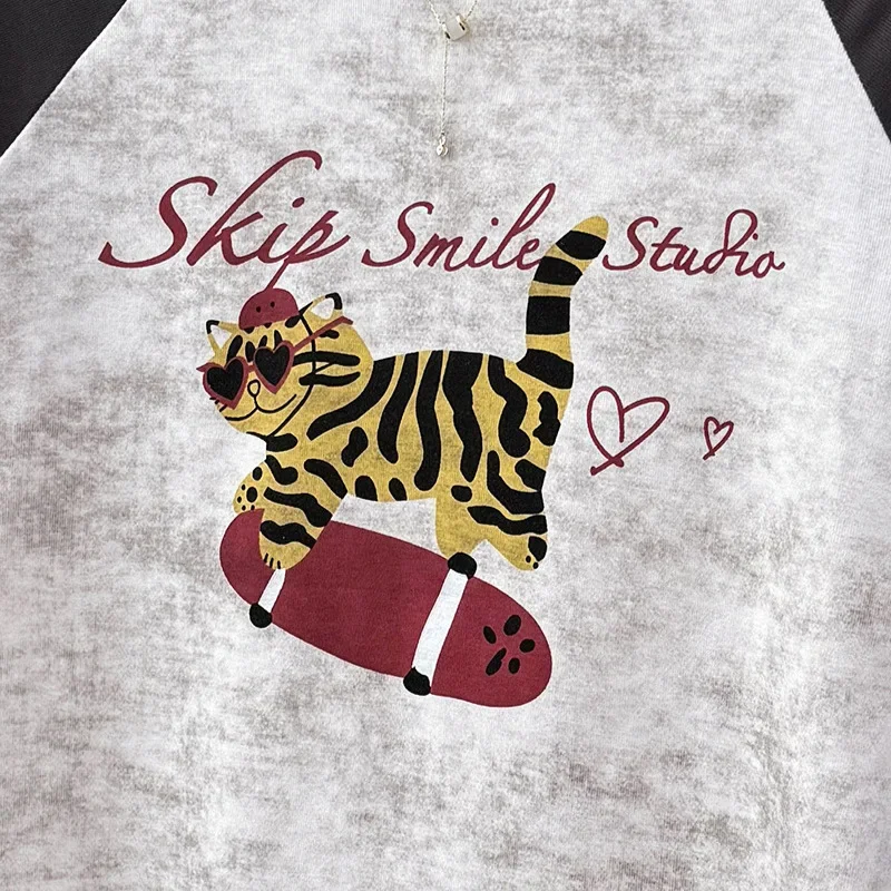 2024 летняя новая женская футболка с коротким рукавом и цветными блоками топ