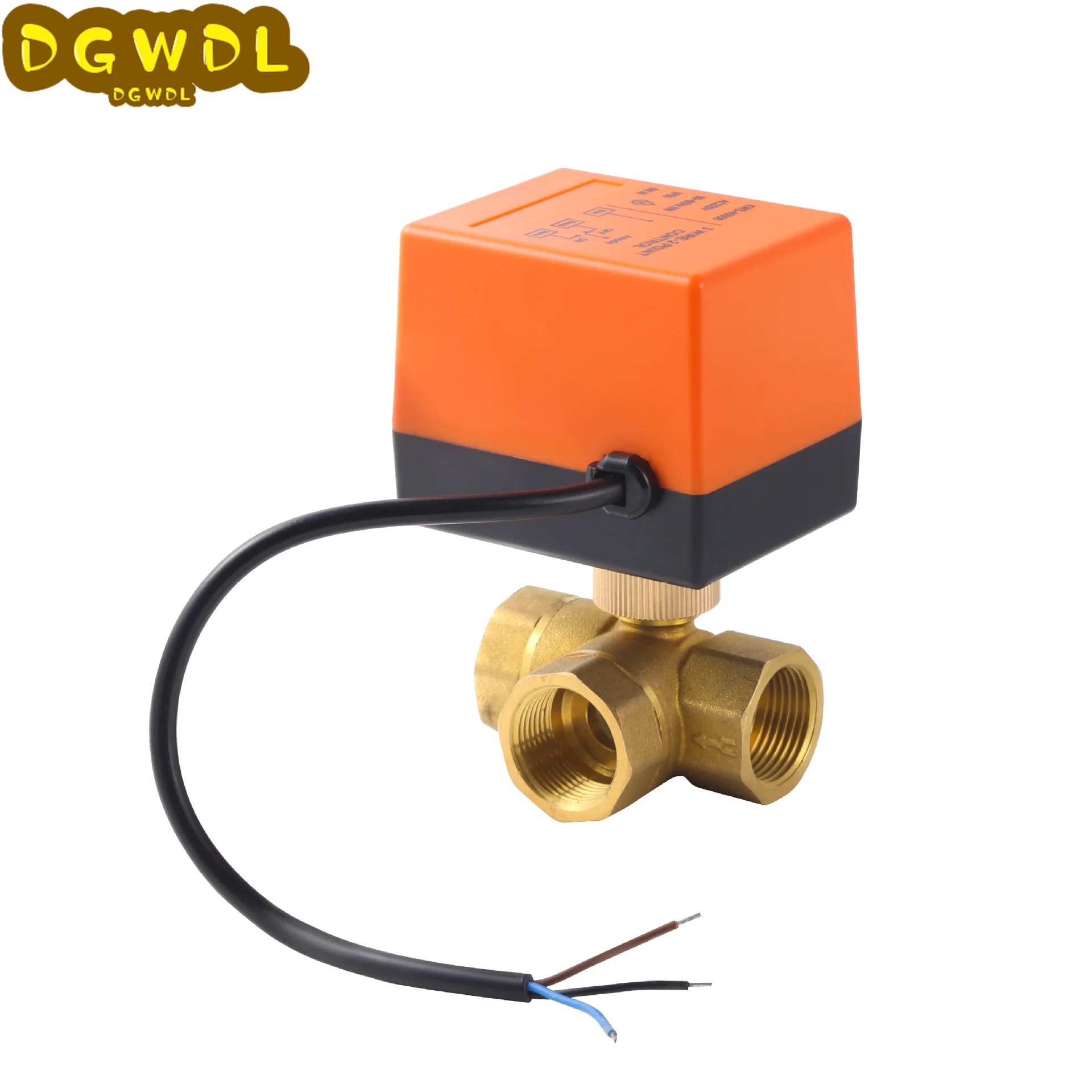 DN32 1-1/4 &quotBSP Резьба AC 220 В 12 24 Три 3-ходовых L-типа Латунный моторизованный