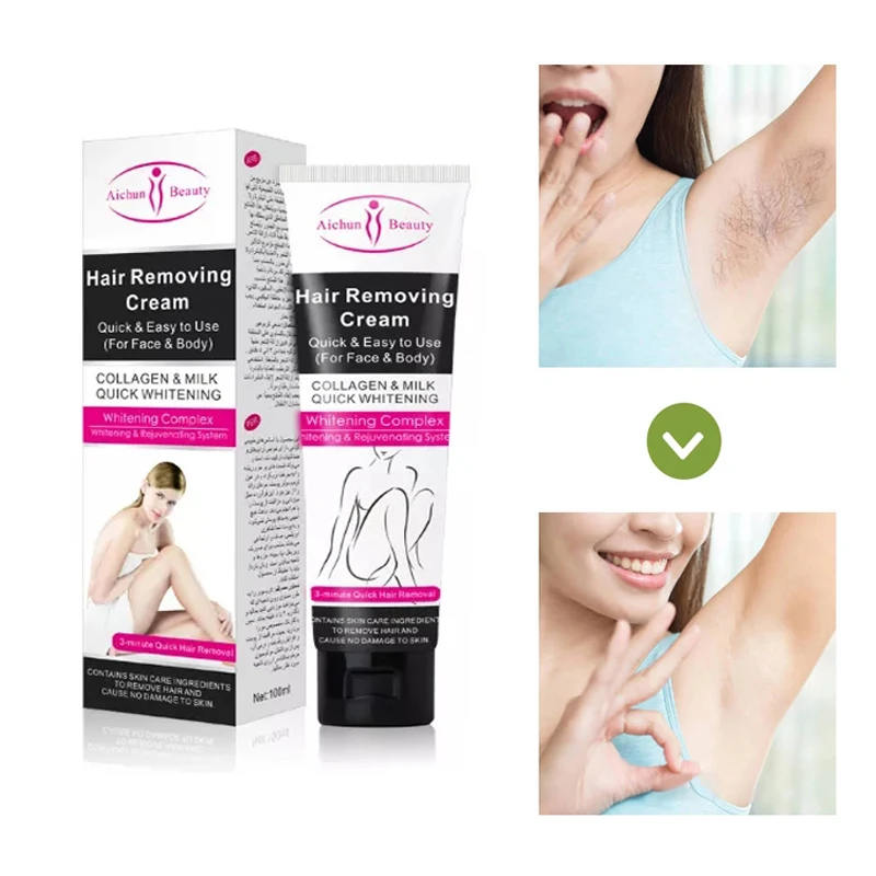 

Hair Removal Cream Painless Hair Remover For Armpit Legs and Arms Skin Care Body Care Depilatory Cream 100g Men Women