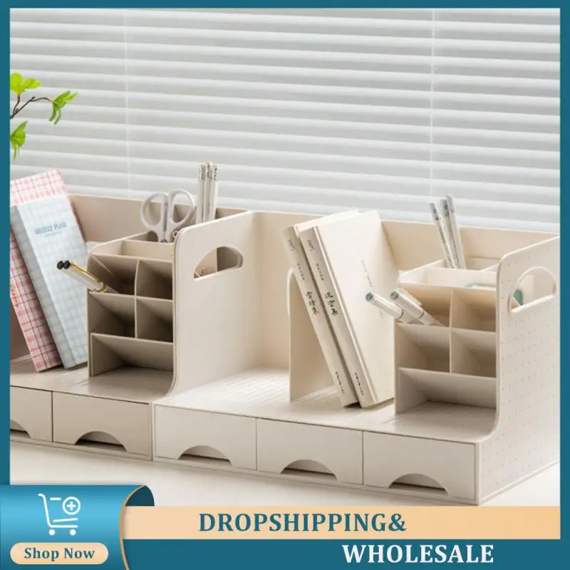 

Double-layer Storage Rack Neat And Orderly Desktop Storage Rack Oblique Insert Home Supplies Storage Rack Bottom Drawer