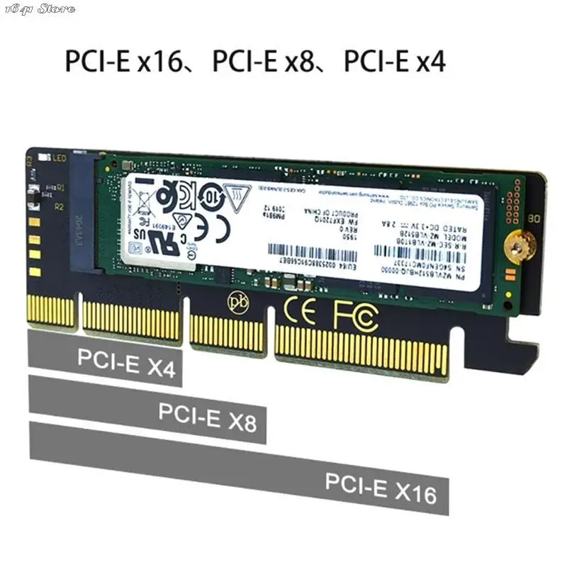 

Новый 1 шт. NGFF M Key M.2 NVME AHCI SSD к PCI-E PCI Express 16x x4 адаптер переходник карта преобразователя для XP941 SM951 PM951 A110 SSD