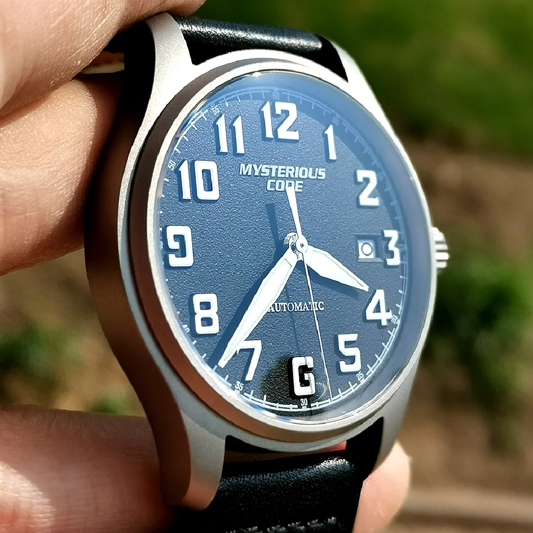 

Titanium Watch Men NH35 Automatic Mechanical Wristwatch Retro Pilot Self Winding Sapphire Crystal Luminous Clock Relojes Hombre