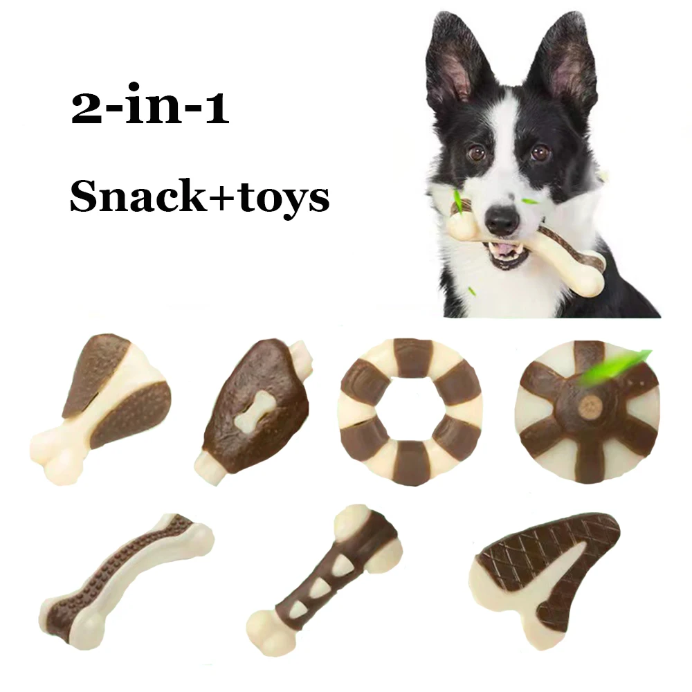 

Dog Beef Flavor Bone Toys for Small Large Dogs Non-Toxic Bite Resistance Puppy Toys Pet Chew Dental Cleaning Toy Dog Accessories