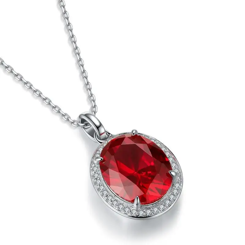 

Ожерелье из серебра 925 пробы с натуральным Рубином