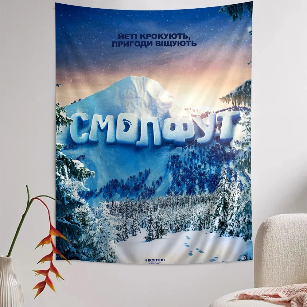 S-Smallfoot Аниме Гобелен Настенный Декор Индийский Герой Будды Мультфильм Богемный