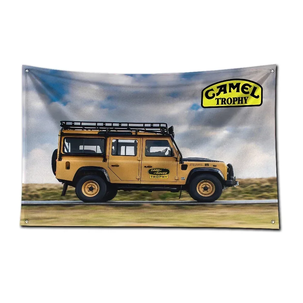 Фото 3x5 футов CAMEL TROPHY Автомобильный флаг Полиэстер с цифровой печатью Автомобильный баннер для гаража Настенное украшение для двери с латунными втулками №2