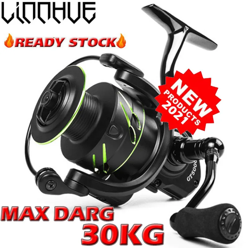 

LINNHUE 30kg Max Drag All Metal Wire Cup 3000-4000 Size READY STOCK One Way Ball Bearings Spinning Fishing Reels Carp