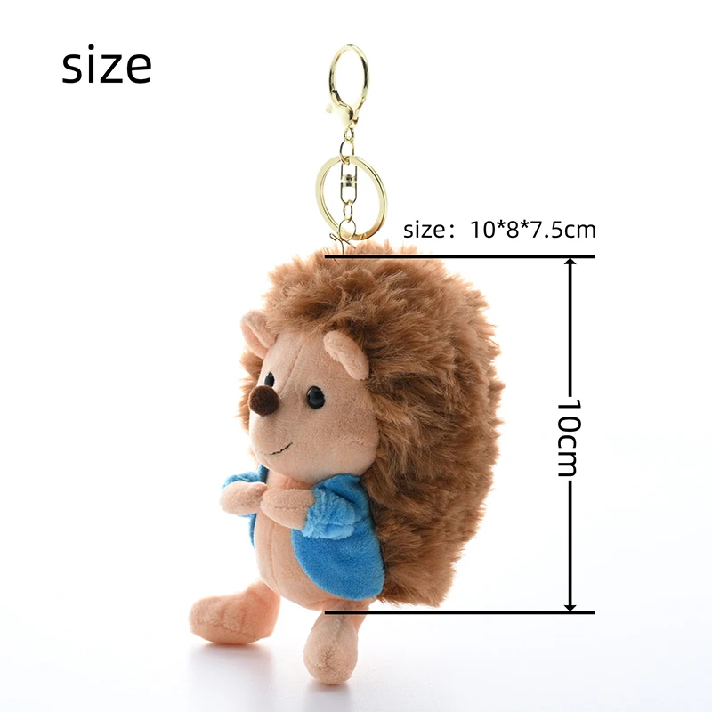 Мультяшная милая пара маленькая кукла-ежик брелок забавная плюшевая кукла