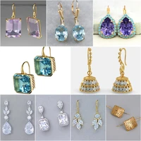 fashion vintage dangle earrings for women party jewelry wedding style zircon earrings female accessories gift