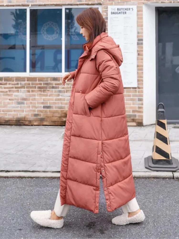 M GIRLS Thick Parka Women With Hood Padded Jacket Winter Long Coat  стеганые mujer abrigos invierno
