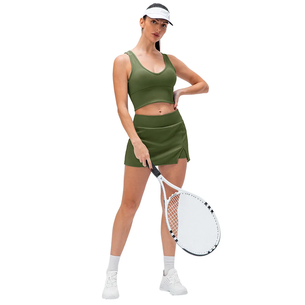 Tennis Skirts with Pockets for Women Athletic Golf Skort Skirt with Shorts Running Jogger Fitness Gym Workout Casual Yoga Skorts