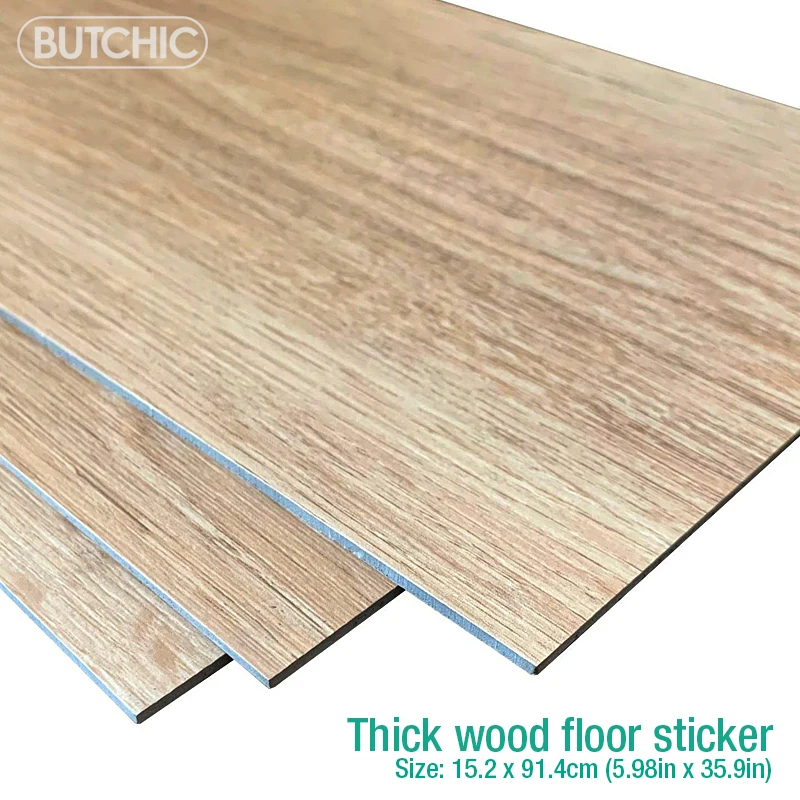 3D Самоклеящиеся толстые деревянные зернистые наклейки на пол обои современные