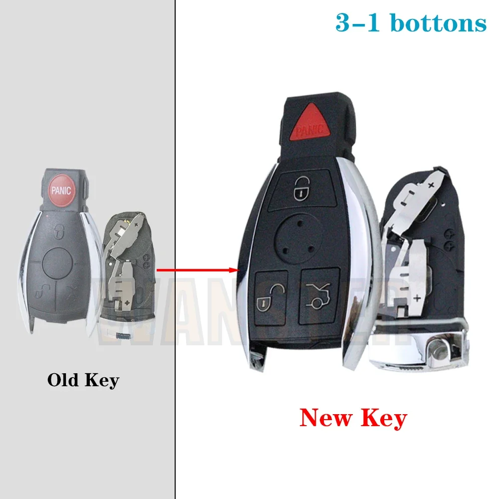 

Модификация корпус для ключей от автомобиля Fob обновленный чехол для ключа для Mercedes Benz A B C E S CL CLS CLA CLK W203 W204 W205 W210 W211 W212