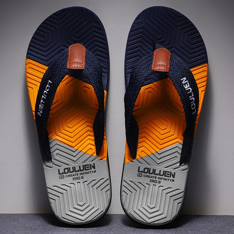 

2023 High Quality Brand Men Flip Flops Summer Beach Flip Flops Men Fashion Breathable Casual Beach Men Slippers Summer Outdoor