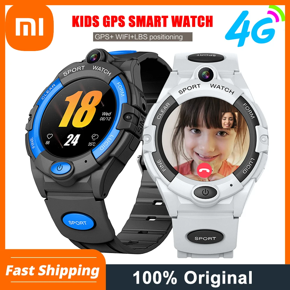 

Xiaomi Kids Smart Watch 4G GPS Video Call Wifi Use SIM Card Smartwatch For Children Baby Girl Boy 680mAH Big Battery Gift